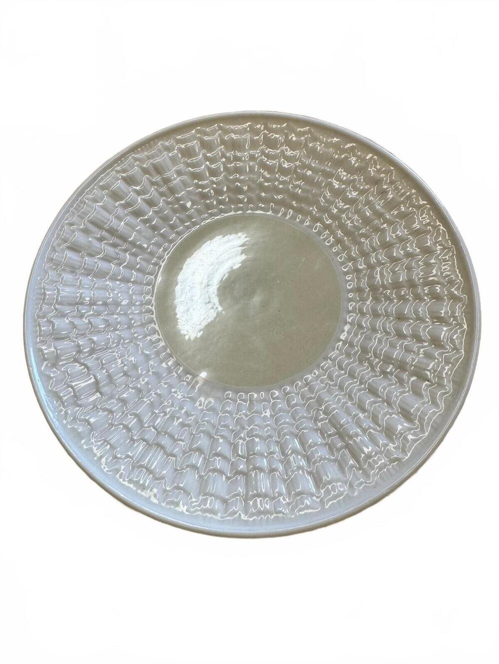 Belleek Fine Parian China Limpet Yellow Luster Bread Plate 6 Inch